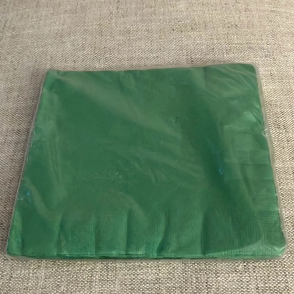 New Package of Green Paper Napkins
